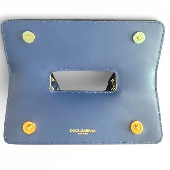 Dolce & Gabbana Blue Leather Bag Charm Accessory with Sea Motif Embellishment - Picture 2 of 13